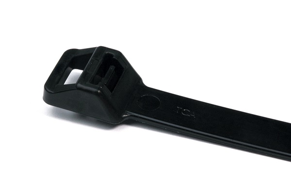Fascetta riapribile 385x12,2 mm nera alta resistenza per fasci cavi pesanti e uso industriale
