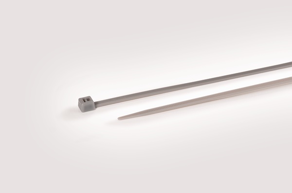 Fascetta poliammide 4.6 grigia 200x4.6 mm alta temperatura fino 195°C per automotive e ferroviario