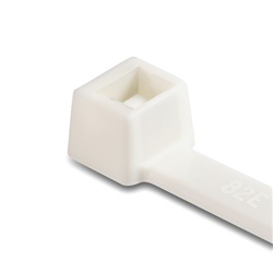 Fascetta 205x2,5 mm PA66V0 bianco resistenza fiamma bassa emissione fumi uso industriale sicurezza elevata
