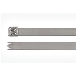 Fascetta acciaio inox AISI 316L 681x12,3 mm MBT sistema autobloccante resistente corrosione e alte temperature uso industriale chimico petrolifero navale