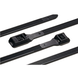 Fascetta basso profilo 180x9 mm nero per cablaggio elettrico spazi ristretti