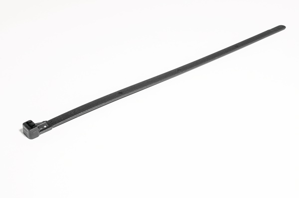 Fascetta riapribile 180x6,5 mm nero riutilizzabile con meccanismo apertura facile per applicazioni con frequenti cambi