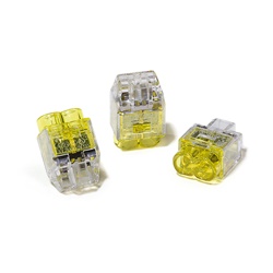 Morsetto elettrico 2 vie HCPM-2 design salvaspazio per connessioni rapide e sicure in impianti elettrici