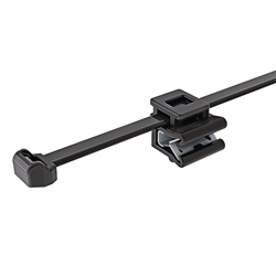 Fascetta fissaggio bordo lamiera T50ROSE preassemblata riposizionabile per cablaggio industriale e automotive