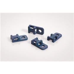 Basetta rilevabile blu 20.7x10.3 mm per fissaggio fascette cablaggio industria alimentare farmaceutica