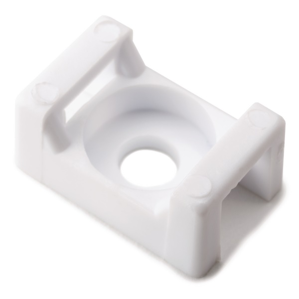 Supporto fissaggio a vite bianco forma ricurva per cavi pesanti fino 7,9 mm uso industriale agricolo camionistica