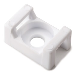 Supporto fissaggio a vite bianco forma ricurva per cavi pesanti fino 7,9 mm uso industriale agricolo camionistica