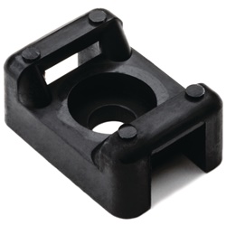 Supporto fissaggio a vite nero CTM3 forma ricurva per cavi fino 8,3 mm uso industriale e agricolo
