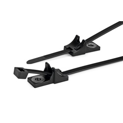 Fascetta fissaggio a vite T120RHDM6 2-piece riposizionabile alta resistenza trasporti automotive ferroviario militare navale