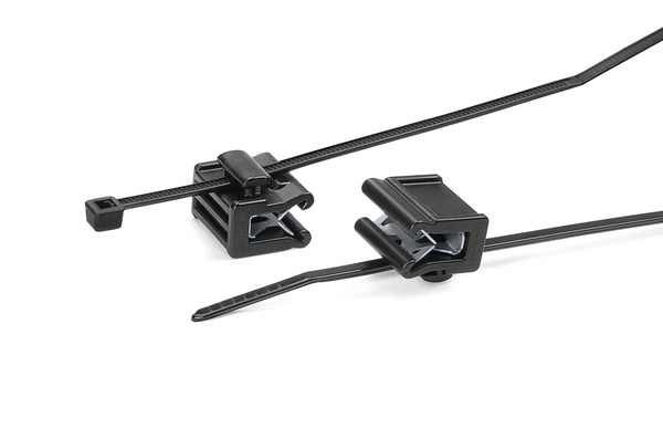 Fascetta fissaggio bordo lamiera 1-3 mm preassemblata con EdgeClip per cablaggio industria automotive e quadristica