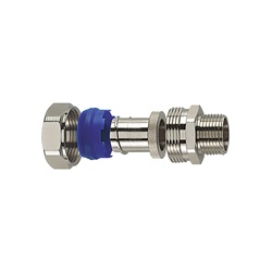 Raccordo compressione ottone nichelato PCS40 filettato IP65 per corrugato rivestito