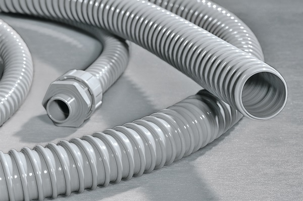 Tubo spiralato PVC ø25mm PSR25 flessibile autoestinguente per impianti e automazione