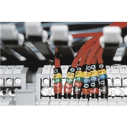 Marcacavi prestampati Helagrip HGDC2-5 flessibili identificazione cavi telecomunicazioni impianti elettrici