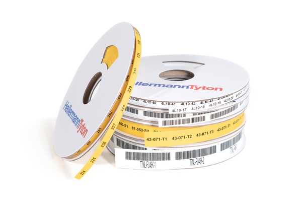 Marcacavo termorestringente zero alogeni 54m bianco giallo industria ferroviaria