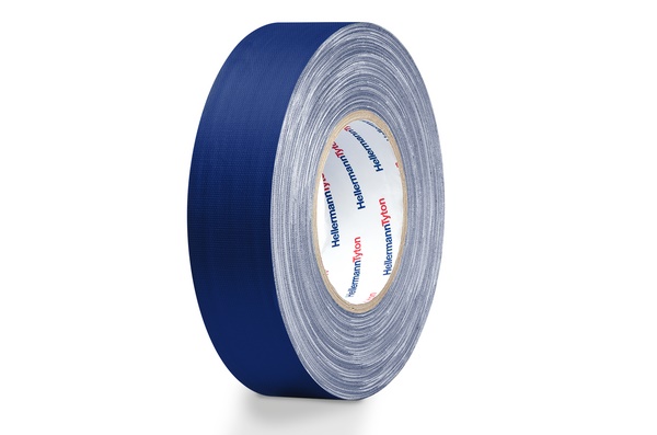 Nastro tessuto 19x50 mm blu resistente strappo rivestimento PE per legatura fissaggio identificazione eventi fiere