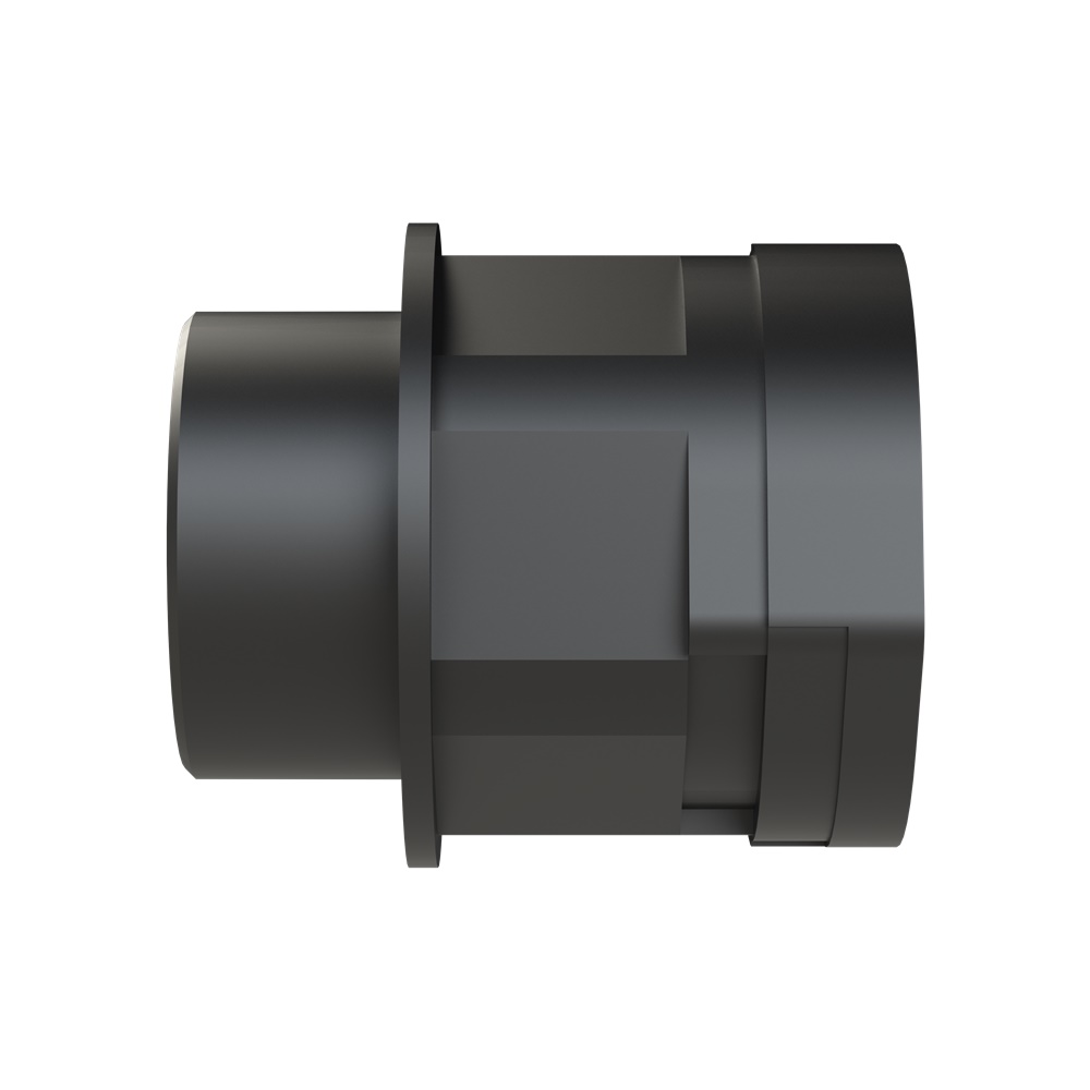 Fitting elettrico Smart Line dritto PA6 filettatura M40 IP66 per tubi corrugati NW36 nero