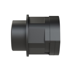 Fitting elettrico Smart Line dritto PA6 filettatura M40 IP66 per tubi corrugati NW36 nero