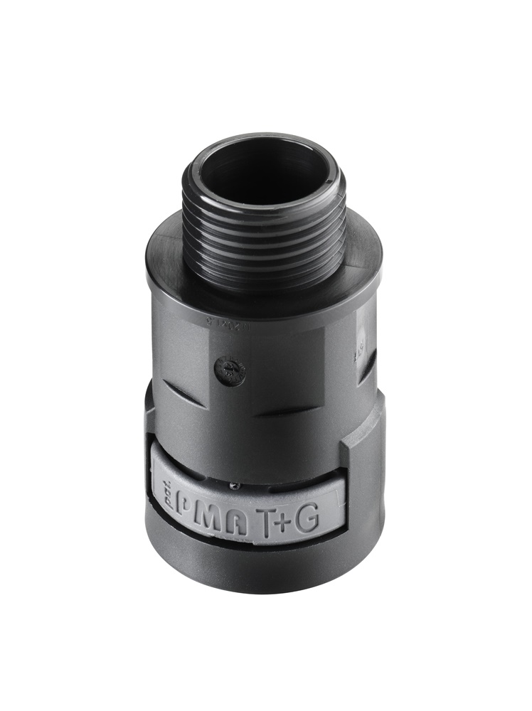 Raccordo PA6 nero DN17 PG13,5 IP66 per impianti elettrici resistente e sigillato