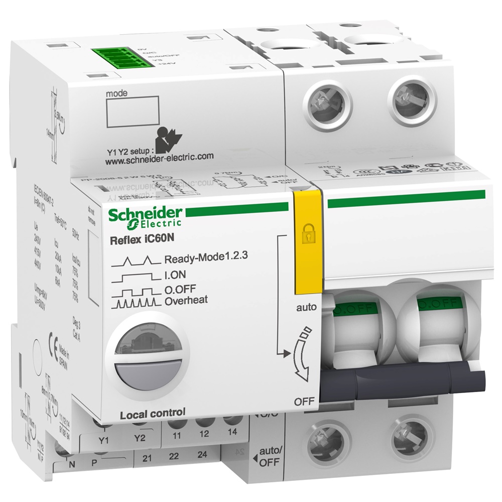 Telecomando Acti9 Reflex iC60N 2P 25A curva C 10kA controllo remoto industriale