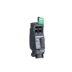 Bobina minima tensione MN 24 V CA/CC per interruttori Compact NSXm e PowerPact B-frame, sgancio rapido sicurezza emergenza