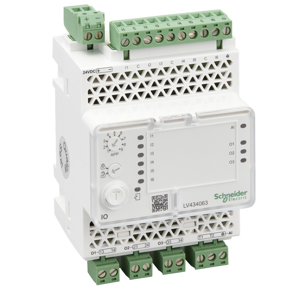 Modulo I/O EnerlinX 6 ingressi digitali 3 uscite digitali 1 ingresso analogico per interruttori bassa tensione