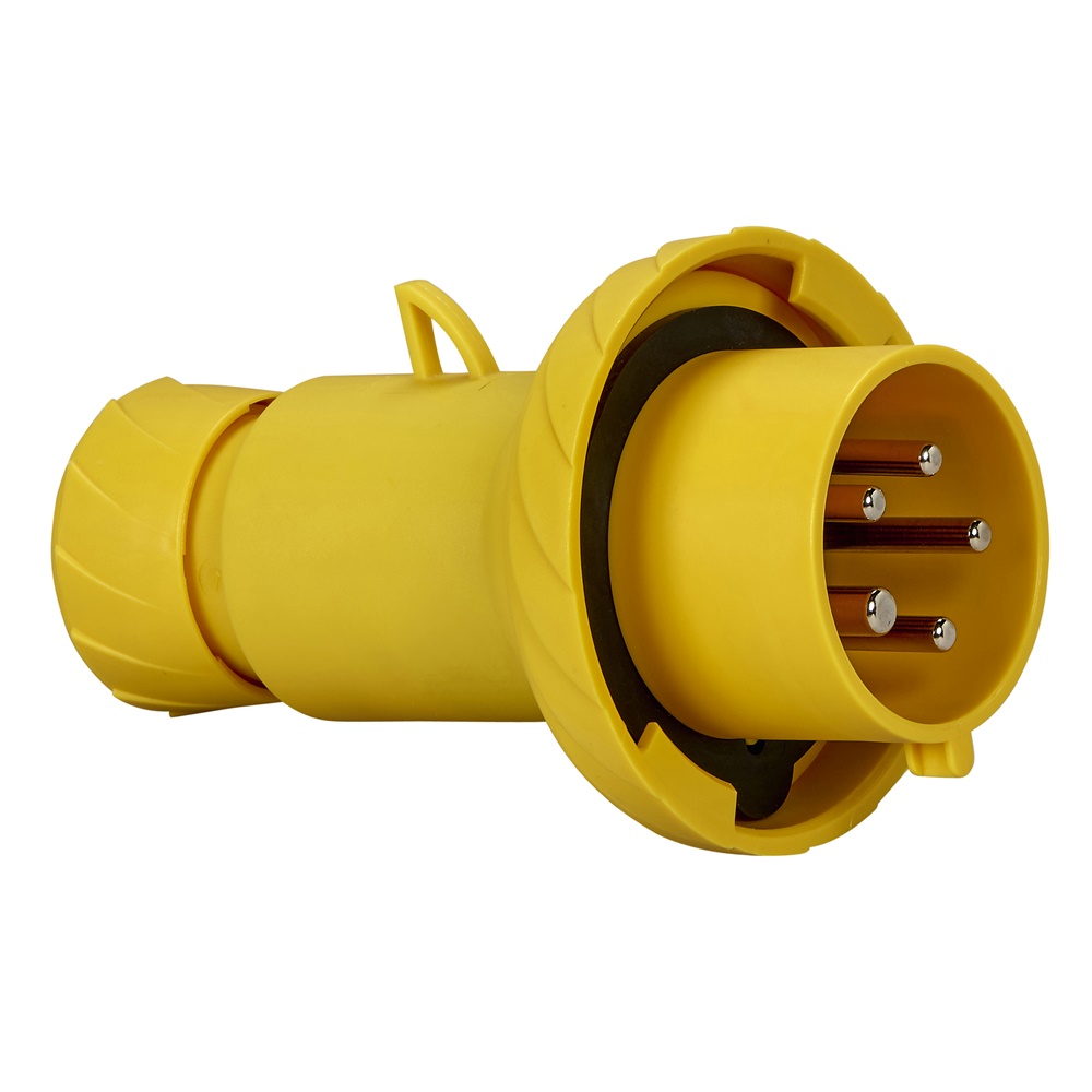 Spina mobile industriale Mureva PK 32A 110V 3P+N+T IP67 cablaggio rapido giallo