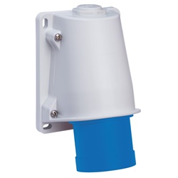 Spina industriale parete IP44 32A 3P+T cablaggio rapido 230V grigio chiaro
