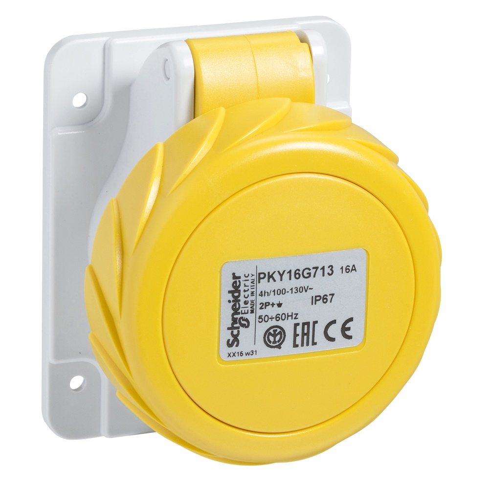 Presa incasso Mureva PK IP67 16A 110V 3P+T cablaggio rapido industriale grigio