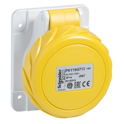 Presa incasso Mureva PK IP67 16A 110V 3P+T cablaggio rapido industriale grigio