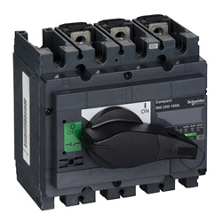 Interruttore sezionatore Compact INS250 100A 3 poli maniglia nera isolamento frontale IEC