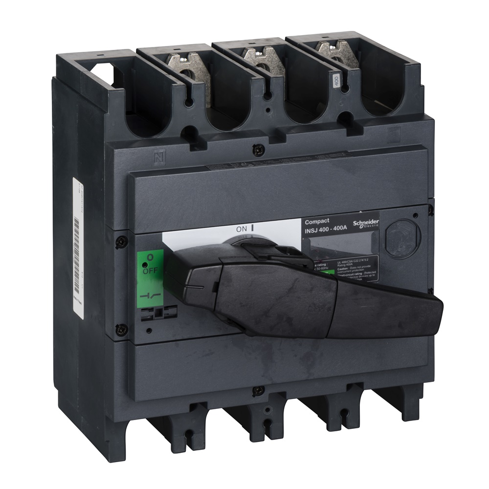 Interruttore INSJ400 400A 3 poli manopola nera per uso industriale