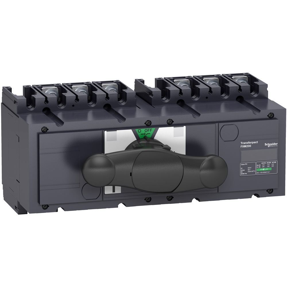 Commutatore manuale sorgente FXM200 200A 3 poli per sezionatori Compact INS250 quadro elettrico