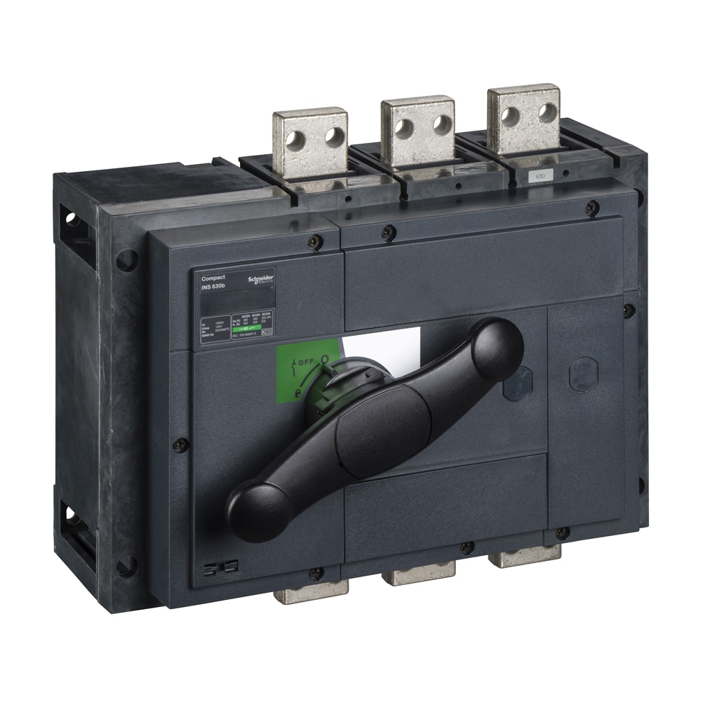 Interruttore sezionatore Compact INS630b 630A 3 poli maniglia nera isolamento frontale IEC