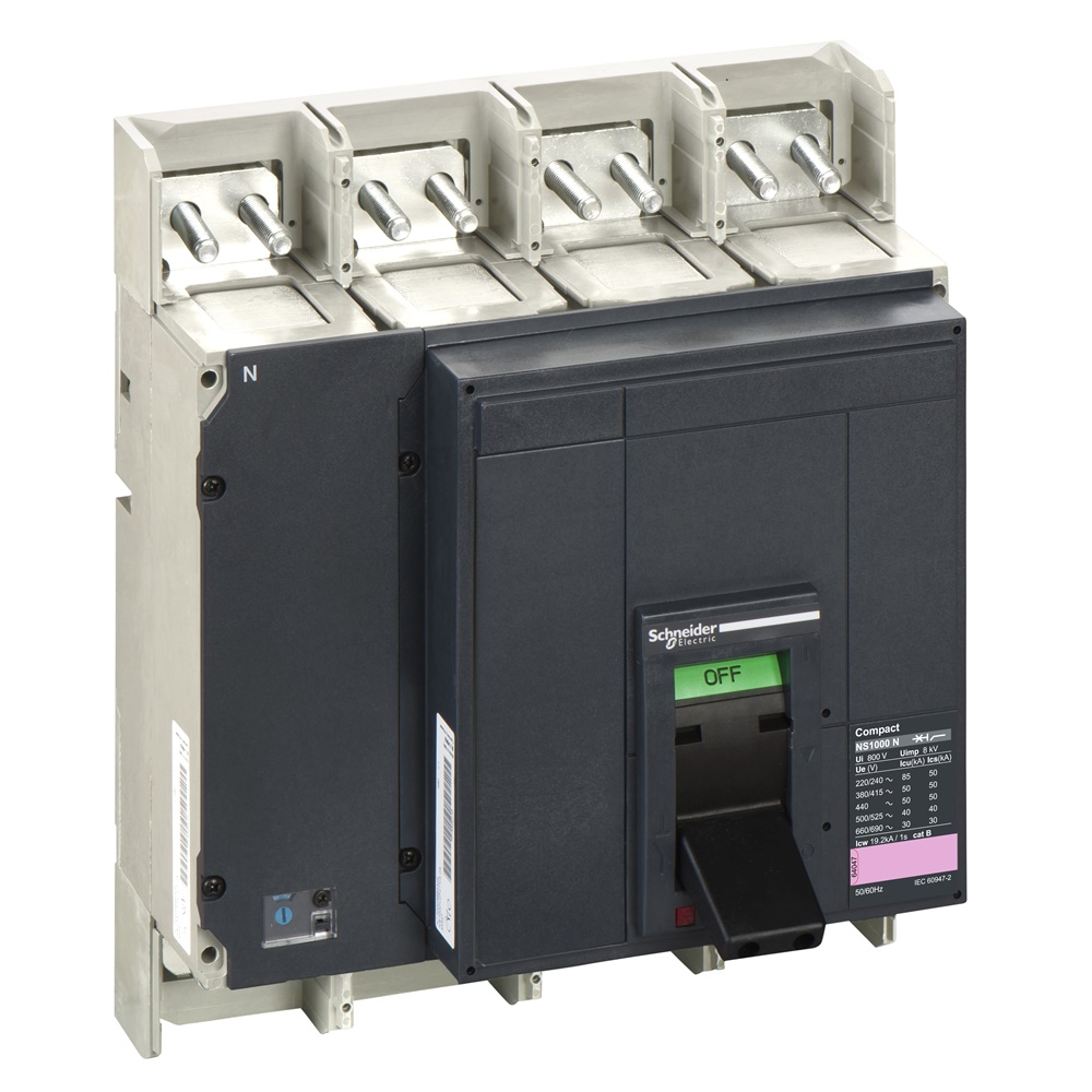 Interruttore Compact NS1000L 1000A 4 poli estraibile uso industriale
