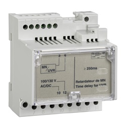 Relè temporizzato ritardo non regolabile 100/130 V CA/CC per sganciatore MN Schneider Electric