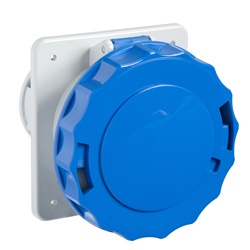 Presa fissa industriale incasso IP67 2P+T 125A 220V quadro grigio chiaro