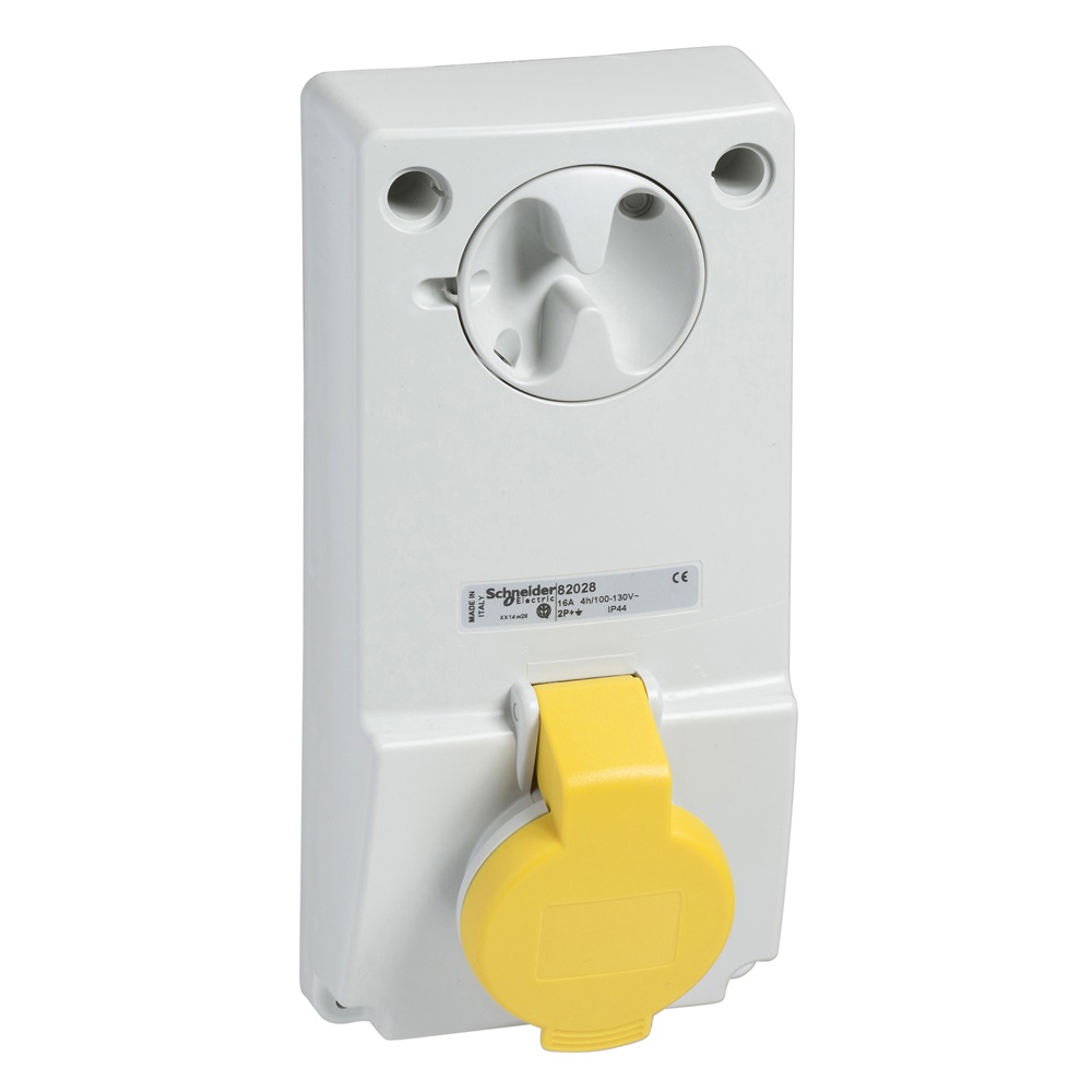 Presa da incasso interbloccata Unika IP44 16A 110V 2P+T per installazioni elettriche sicure