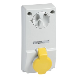 Presa da incasso interbloccata Unika IP44 16A 110V 2P+T per installazioni elettriche sicure