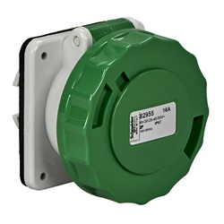 Presa industriale fissa incasso IP67 16A 3 poli 24/48V 100-200Hz quadro grigio chiaro