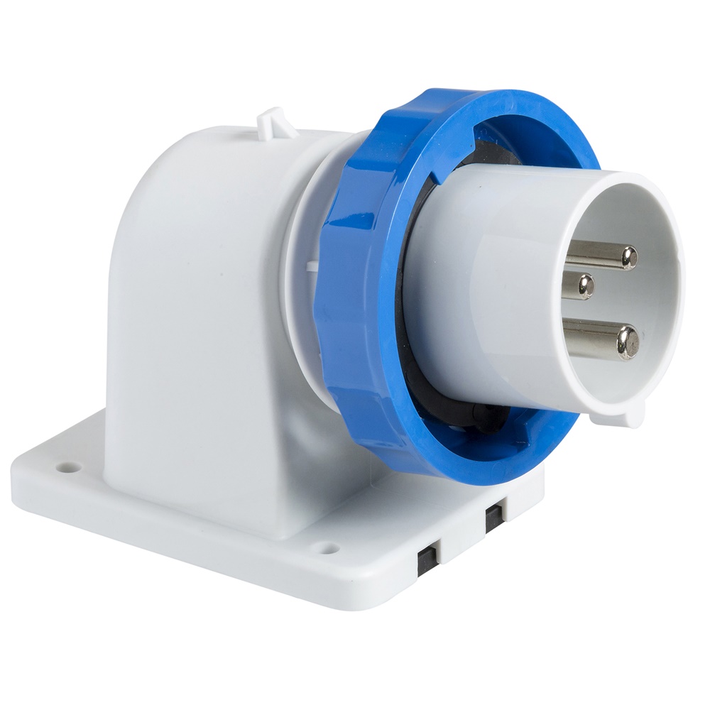 Spina fissa incasso IP67 32A 220V 3 poli + terra per uso industriale e commerciale