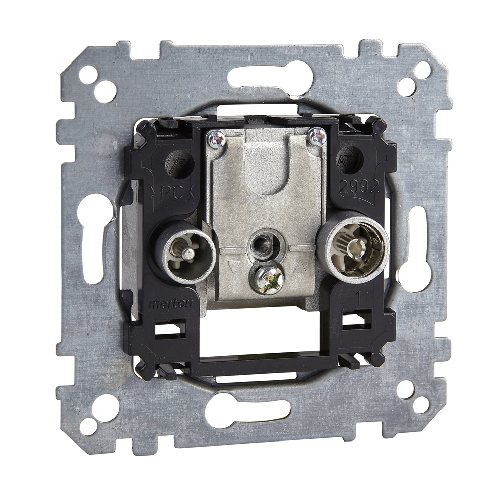 Presa derivata antenna doppia R/TV+SAT inserto System M Merten Schneider Electric