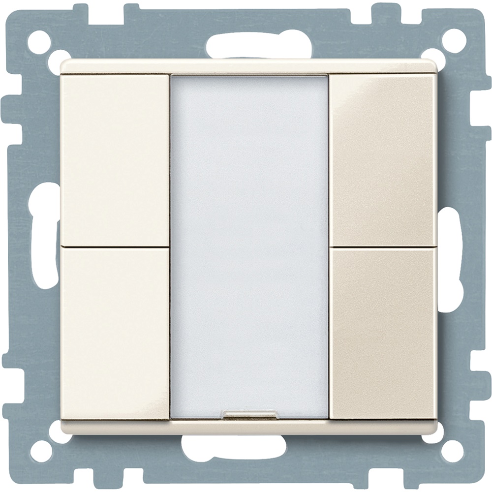 Pulsantiera multifunzione doppia plus, bianco, SystemM
