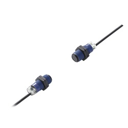 Sensori cilindrici Ø 18mm per impieghi generali - Alim. 12/24 VDC, IP67   ,Sbarramento, 15m, Impulso LUCE, PNP,  2m 