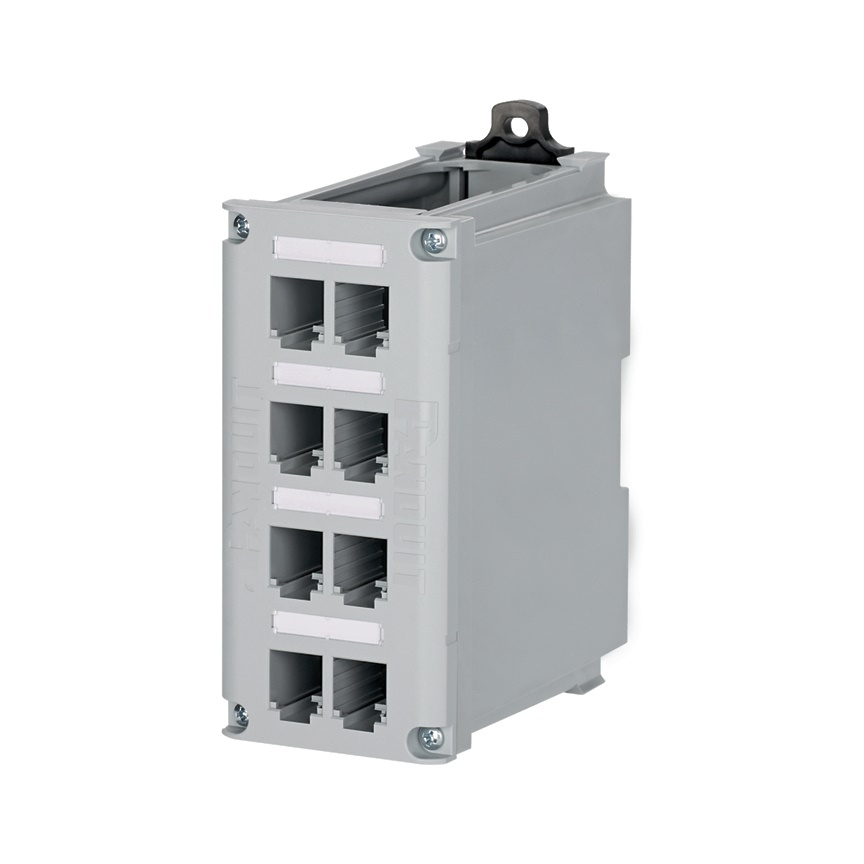 INDUSTRIALNET  8-PORT DIN RAIL MOUN
