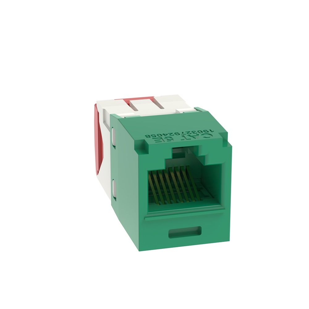PRESA MINICOM RJ45 UTP CAT 5E VERDE