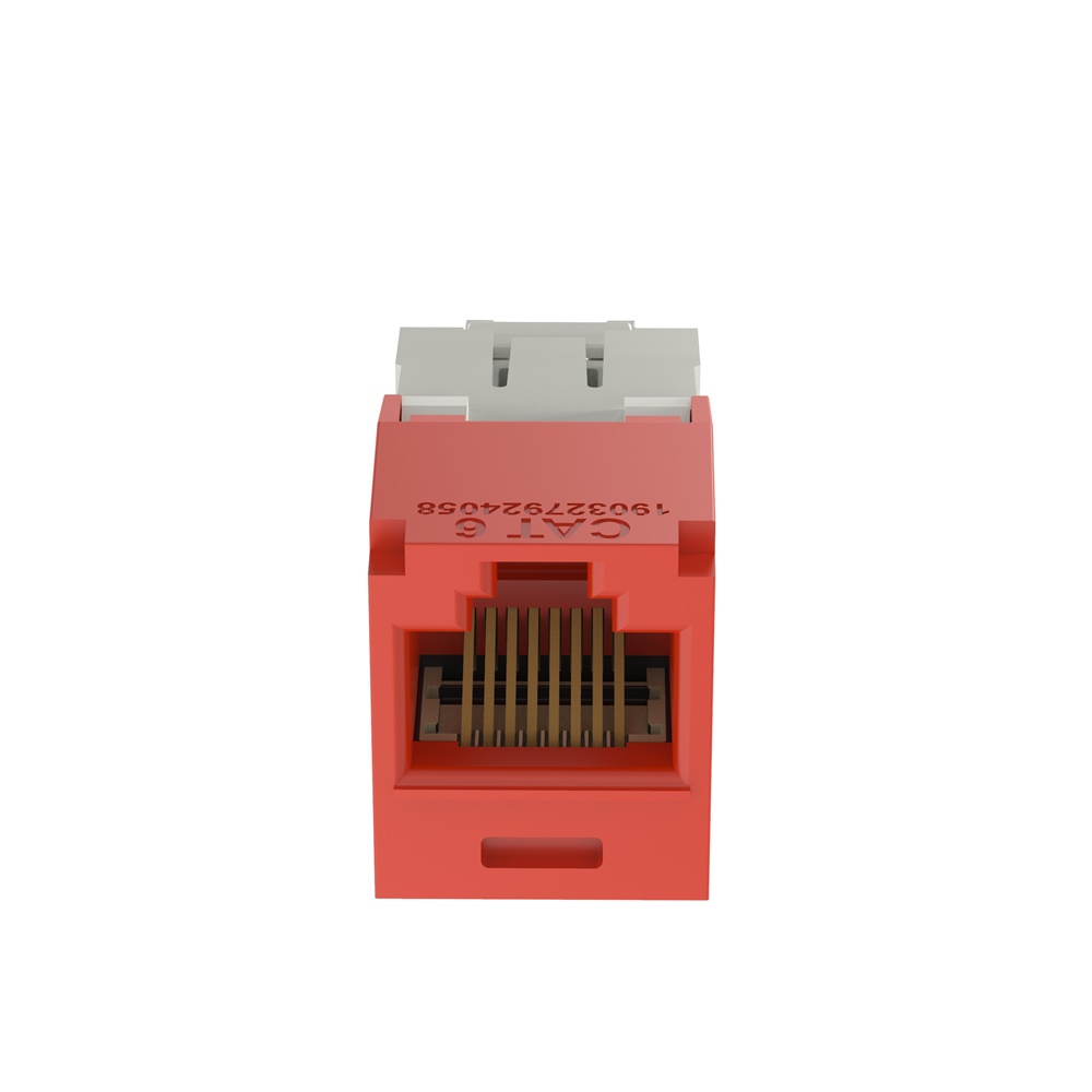 Modulo universale RJ45  cat 6 Colore rosso