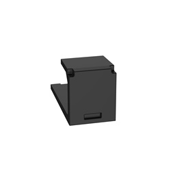 Inserto cieco per modulo Mini-Com 1 porta nero