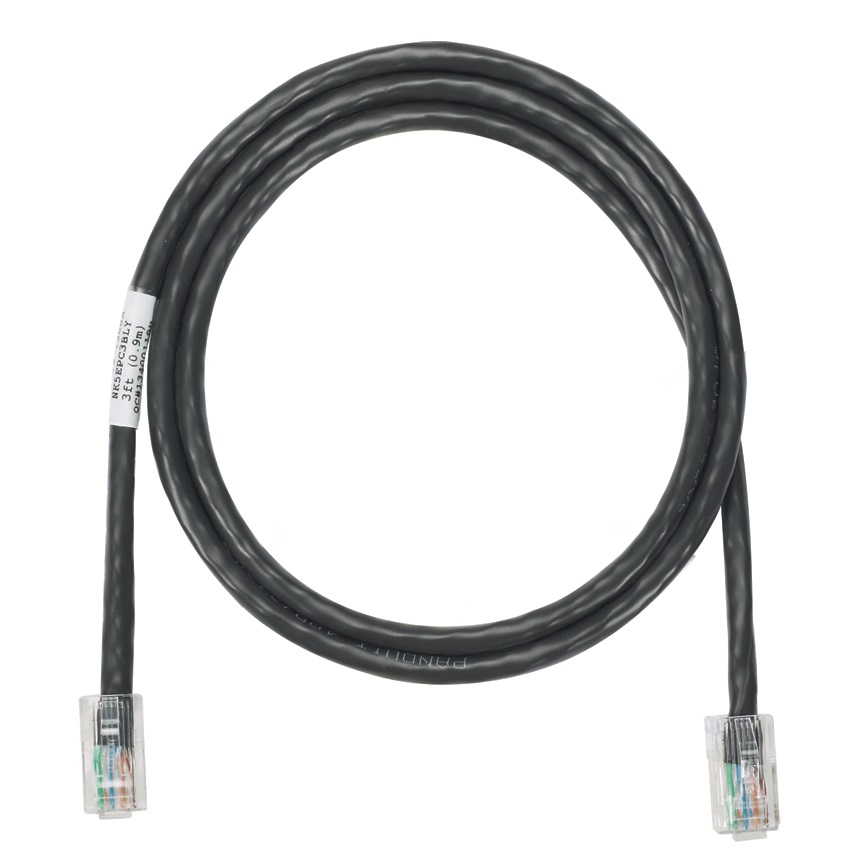 NetKey® Patch cord UTP Cat 5e 24 AWG, 1 m, nero