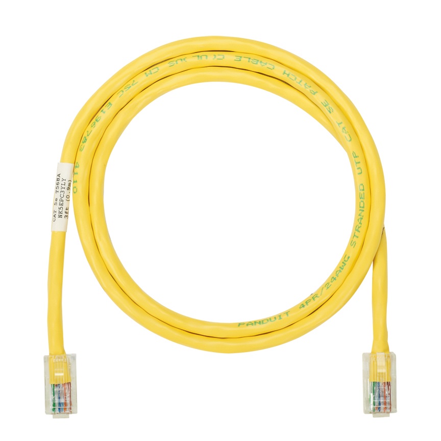 NetKey® Patch cord UTP Cat 5e 24 AWG, 1 m, giallo