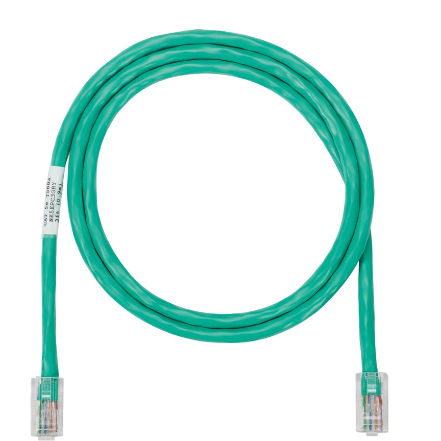 NetKey® Patch cord UTP Cat 5e 24 AWG, 5 m, verde